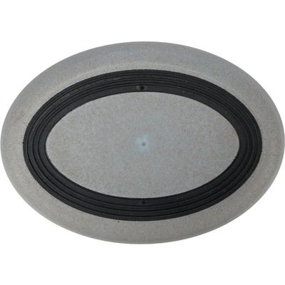 Gamelle pour chat ovale en bambou Kaunis grise- 16 cm / 270 ml