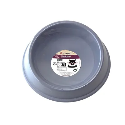 Gamelle ronde antidérapante pour chat Pandor e 100 ml - Flamingo