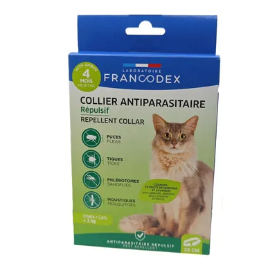 Collier antiparasitaire répulsif 35 cm Francodex - Chat Collier antiparasitaire répulsif 35 cm Francodex - Chat