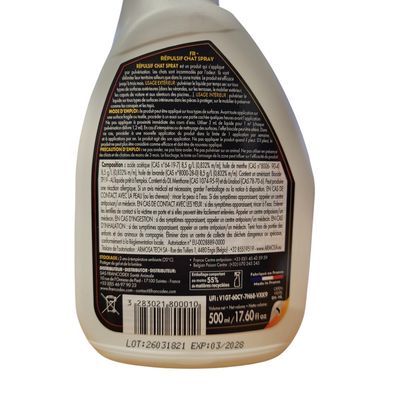 Spray répulsif pour chat intérieur et extérieur - NUIZIL 500 ml