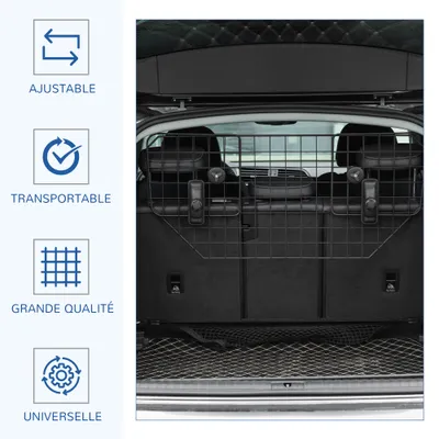 PawHut - barrière voiture chien réglable PawHut - barrière voiture chien réglable