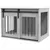 PawHut - Cage chien industrielle porte coulissante à verrou - noir