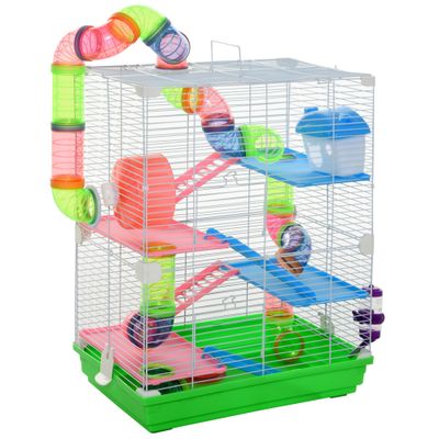 PawHut - Cage hamster rongeur 4 étages nombreux accessoires