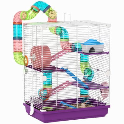 PawHut - Cage hamster rongeur 4 étages nombreux accessoires