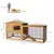 PawHut - Clapier niche haute plateau excrément toit ouvrant 2 portes PawHut - Clapier niche haute plateau excrément toit ouvrant 2 portes