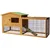 PawHut - Clapier niche haute plateau excrément toit ouvrant 2 portes PawHut - Clapier niche haute plateau excrément toit ouvrant 2 portes