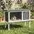 PawHut - clapier lapin niche intégrée H.65 cm - gris PawHut - clapier lapin niche intégrée H.65 cm - gris