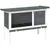 PawHut - clapier lapin niche intégrée H.65 cm - gris PawHut - clapier lapin niche intégrée H.65 cm - gris