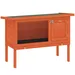 PawHut - clapier lapin niche intégrée H.65 cm - orange