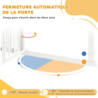 PawHut - barrière sécurité chien double verrouillage H.104 cm - noir PawHut - barrière sécurité chien double verrouillage H.104 cm - noir