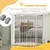 PawHut - barrière sécurité chien double verrouillage H.104 cm - noir PawHut - barrière sécurité chien double verrouillage H.104 cm - noir