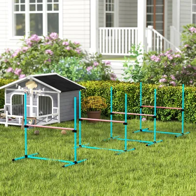 PawHut - Agility sport pour chiens set de 4 obstacles pro - bleu rouge PawHut - Agility sport pour chiens set de 4 obstacles pro - bleu rouge