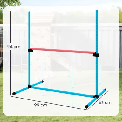 PawHut - Agility sport pour chiens set de 4 obstacles pro - bleu rouge PawHut - Agility sport pour chiens set de 4 obstacles pro - bleu rouge