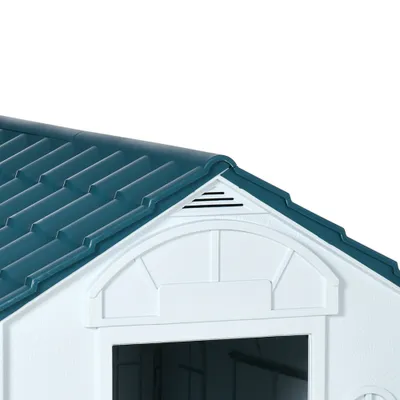 PawHut - Niche chien style cottage motifs fenêtres porte aération PawHut - Niche chien style cottage motifs fenêtres porte aération