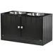 PawHut - Porte-gamelles surélevé armoire 2 en 1 - 2 portes, 2 gamelles