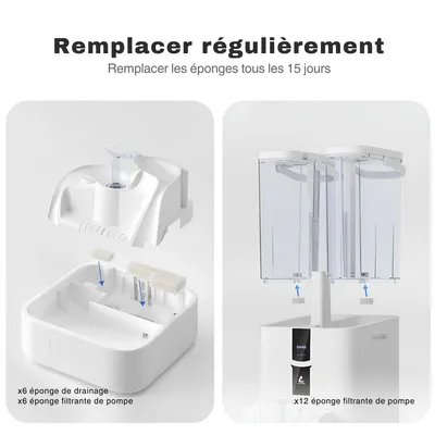 LALAHOME Kit filtres mousse x6 avec brosse LALAHOME Kit filtres mousse x6 avec brosse