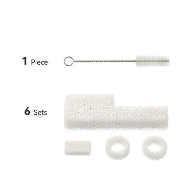 LALAHOME Kit filtres mousse x6 avec brosse