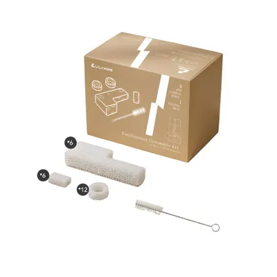 LALAHOME Kit filtres mousse x6 avec brosse LALAHOME Kit filtres mousse x6 avec brosse