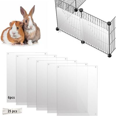 Zatte Doublures de Cage Transparentes Lot de 6 - Anti-Urine Petits Animaux