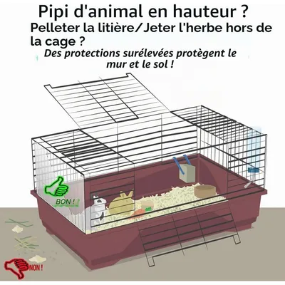 Zatte Doublures de Cage Transparentes Lot de 6 - Anti-Urine Petits Animaux