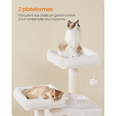 FEANDREA Arbre à Chat Tour poteaux à gratter 115 cm