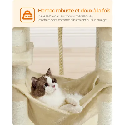 FEANDREA - Arbre à Chat - Tour de Jeux Multi-Niveaux FEANDREA - Arbre à Chat - Tour de Jeux Multi-Niveaux
