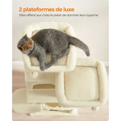 FEANDREA - Arbre à Chat - Tour de Jeux Multi-Niveaux FEANDREA - Arbre à Chat - Tour de Jeux Multi-Niveaux