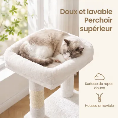 FEANDREA - Arbre à chat - Moderne bois niche griffoir