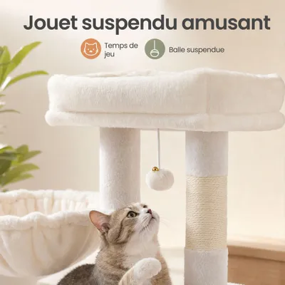 FEANDREA - Arbre à chat - Moderne bois niche griffoir FEANDREA - Arbre à chat - Moderne bois niche griffoir