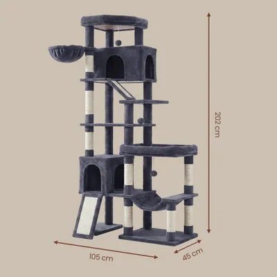 FEANDREA - Arbre à Chat XXL - 6 Niveaux, Sisal, Griffoir FEANDREA - Arbre à Chat XXL - 6 Niveaux, Sisal, Griffoir