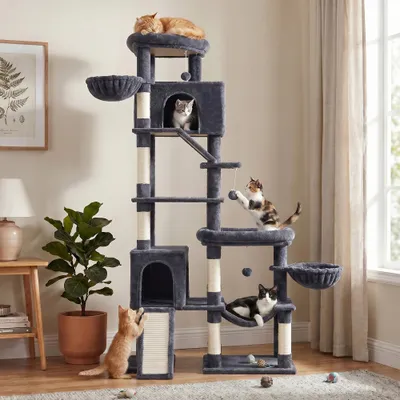 FEANDREA - Arbre à Chat XXL - 6 Niveaux, Sisal, Griffoir FEANDREA - Arbre à Chat XXL - 6 Niveaux, Sisal, Griffoir