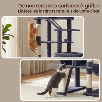 FEANDREA - Arbre à Chat XXL - 6 Niveaux, Sisal, Griffoir FEANDREA - Arbre à Chat XXL - 6 Niveaux, Sisal, Griffoir