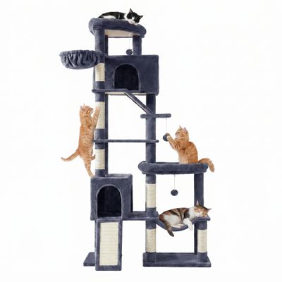 FEANDREA - Arbre à Chat XXL - 6 Niveaux, Sisal, Griffoir