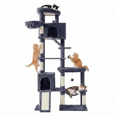 FEANDREA - Arbre à Chat XXL - 6 Niveaux, Sisal, Griffoir FEANDREA - Arbre à Chat XXL - 6 Niveaux, Sisal, Griffoir