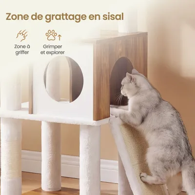 FEANDREA - Arbre à chat - Moderne bois niches griffoir