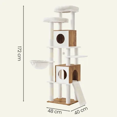 FEANDREA - Arbre à chat - Moderne bois niches griffoir