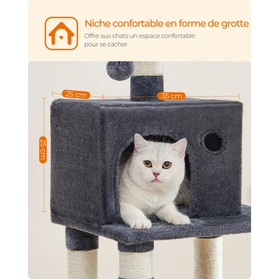 FEANDREA - Arbre à Chat - Tour de Jeux Multi-Niveaux