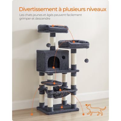 FEANDREA - Arbre à Chat - Tour de Jeux Multi-Niveaux