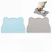 Zatte Tapis Silicone Antidérapant pour Gamelles Chat et Chien - Gris Foncé
