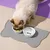 Zatte Tapis Silicone Antidérapant pour Gamelles Chat et Chien - Gris Foncé