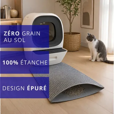 LALAHOME Tapis de litière double couche