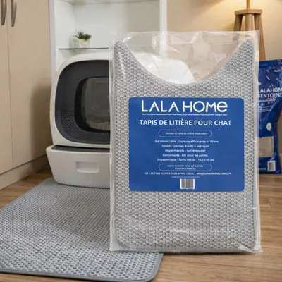 LALAHOME Tapis de litière double couche LALAHOME Tapis de litière double couche