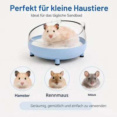 Zatte Baignoire à Sable pour Hamster 16,5 cm - Toilette pour Petits Animaux Zatte Baignoire à Sable pour Hamster 16,5 cm - Toilette pour Petits Animaux