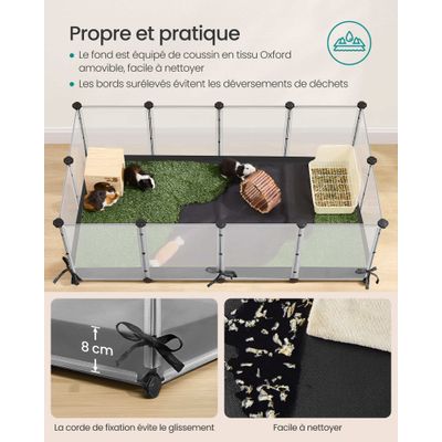 SONGMICS - Enclos pour Lapin - Parc Modulable Intérieur