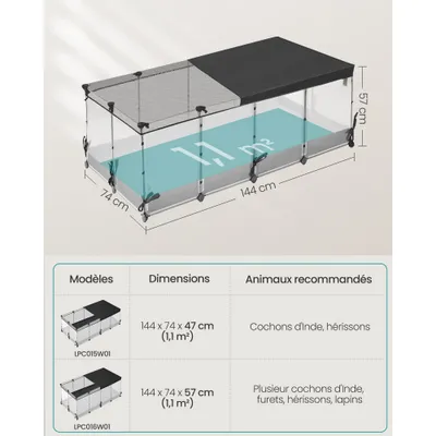 SONGMICS - Enclos pour Lapin - Parc Modulable Intérieur SONGMICS - Enclos pour Lapin - Parc Modulable Intérieur
