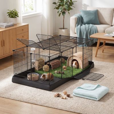 SONGMICS - Parc de jeu - Tapis Imperméable Double Porte