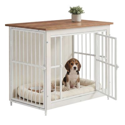 FEANDREA - Cage pour chien - Table d'appoint 2 portes