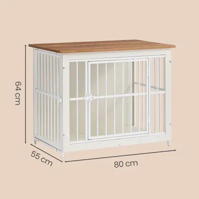 FEANDREA - Cage pour chien - Table d'appoint 2 portes