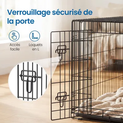 FEANDREA - Cage de transport pliable pour chien