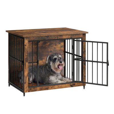 FEANDREA - Meuble Cage pour Chien - Acier 82x55x64 cm